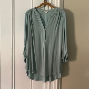 Pleione Roll Tab Sleeve Blouse, Size L